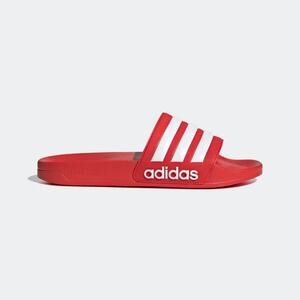 Adidas Mens Size 9 Adilette Slides Sandal Shoe Red White Waterproof GZ5923 NWT